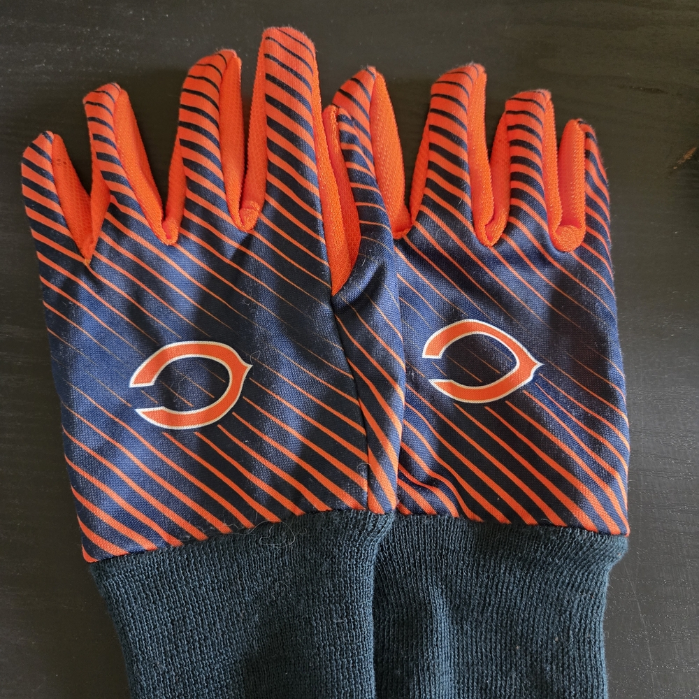 NFL Orange and Blue Striped Gloves